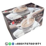 DXN Lion's Mane Coffee product packaging with DXN branding and Bangladeshi contact number